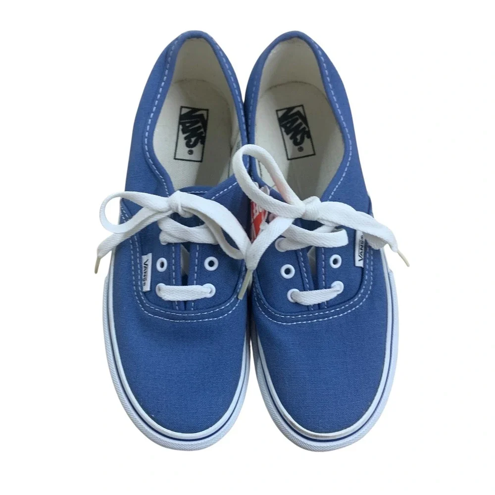 Vans Authentic Kids Classic Blue Canvas Low Top Lace Up‎ Sneakers Shoes KIDS 3.5